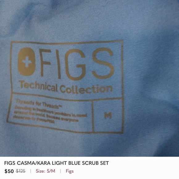 FIGS CASMA/KARA LIGHT BLUE SCRUB SET - Picture 13 of 16